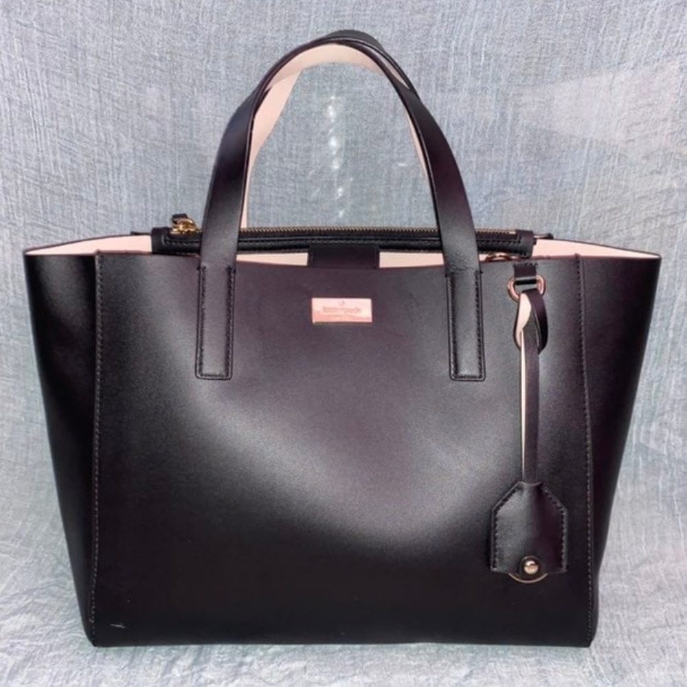 Kate Spade Black Leather Large Satchel Bag